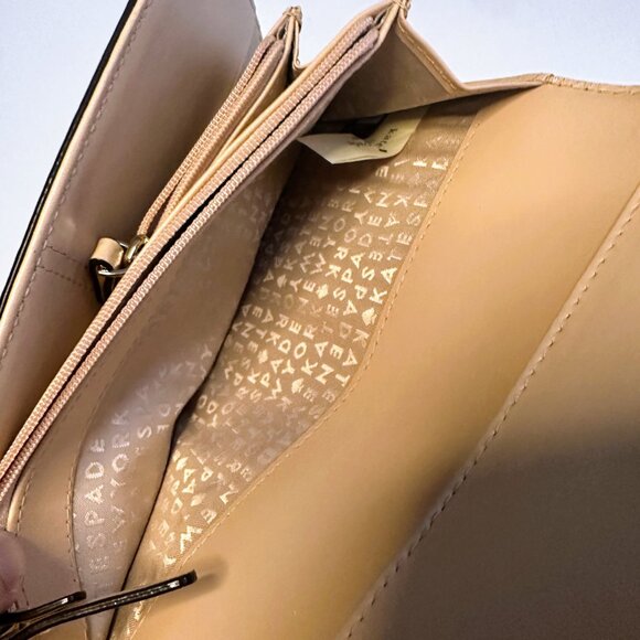 Kate Spade Trifold Wallet - Purple - Ostrich Texture Leather - Picture 9 of 11